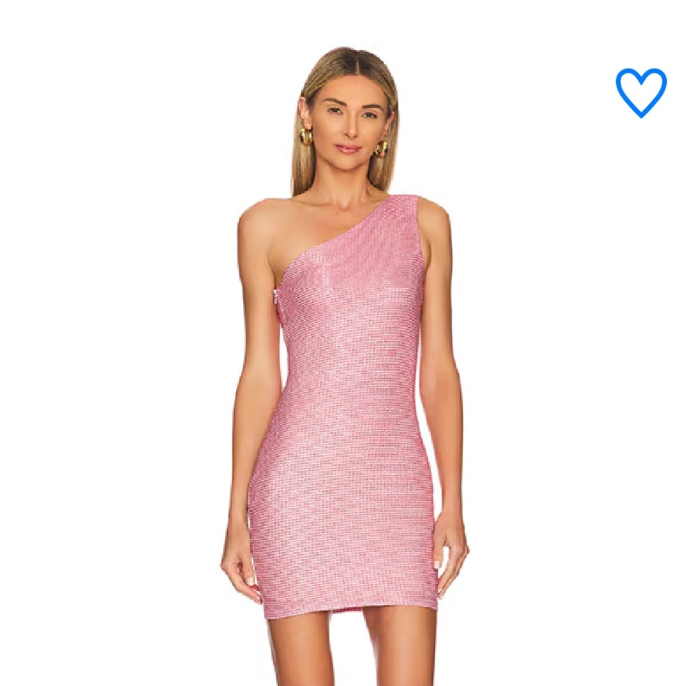 superdown One-Shoulder Mini Dress in Pink